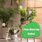 Pynqdfu 4 Pcs Large Plant Watering Globes,Self Watering Planter Insert Plant Accessories,Rainbow Gradient Glass Watering Devices for Vacation,Travel,Indoor,Outdoor,Home,Garden,10.6" L×3.15" D