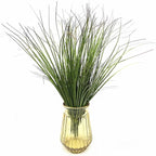 Fake Wheat Grass Plants Artificial Onion Greenery Faux Shrubs Plastic Plant Flowers Stems for Indoor Room Home Office Outdoor Decor Garden Porch Gardening Wedding Bundles DIY Decoration - 8 Pack