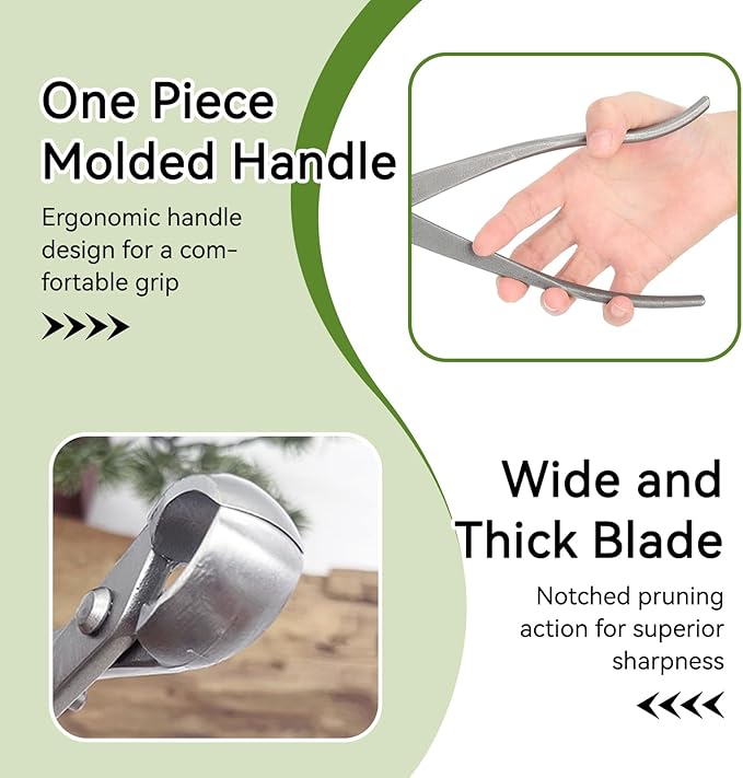 Bonsai Cutters, 8.5inch Concave Cutter Bonsai Tools Stainless Steel Bonsaii Tree Knob Cutter Gardening Concave Pruner Tree Branch Cutter Long Reach Bonsaii Tools