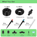 Drip Irrigation System Kit – 2026 New Quick-Connect Garden Watering System with 46FT 1/2'' Tubing Automatic Watering & Misting System for Greenhouses,Yards,Lawns,Gardens, Raised Beds