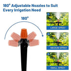 120FT Drip Irrigation Kit for Garden, Quick-Connect Raised Bed Watering System with 1/2" & 1/4", Plant Accessories, Drip Line Kit for Greenhouse, Raised Bed, DIY Micro Sprinklers Set for Yard Outside