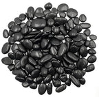 RITOLLO 12 lb Black Pebble Rocks 3/5-8/5 Inch Polished River Stones for Indoor Plants, Garden Landscaping, Vase Fillers & Aquarium Decor - Natural Decorative Rocks for Succulents, Bonsai, Terrariums