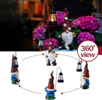 Pohabery Gnomes Outdoor Statue with Solar Lights,Solar Garden Gnomes Decorations for Yard Patio Outside Gnome Garden Decor, Gnomes Gifts for Women Mom