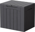 Devoko 29 Gallon Waterproof Outdoor Storage Box Resin Deck Box Lockable and UV Resistant for Patio Furniture, Garden Tools (Gray, 29 Gallon)