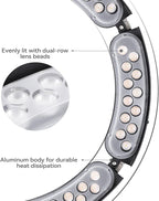 LEONLITE Update 5CCT Low Voltage Landscape Tree Ring Lights, AC/DC 12-24V, 750LM 11W/PCS Aluminum IP65 Landscape Spotlights for Big Tree&Palm Tree, 1800K/2700K/3000K/4000K/5000K, Pack of 3