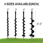 Heavy-Duty Earth Auger Drill Bit - 3" x 31.5" Post Hole Digger with Tungsten Carbide Tip for Fence, Tree Planting, Gardening & DIY Projects - Fits Most Common Auger Powerheads
