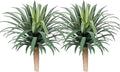 Artificial Agave Plant 27.55Inch UV Resistant Faux Agave Plant Outdoor Large Fake Plants Indoor Realistic Artificial Plants Without Pot for Outdoor Patio Garden Indoor Home Decor (2 Packs)