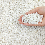 FANTIAN 5 lbs White Pebbles for Indoor Plants, 3/8 Inch Decorative White Gravel, Polished River Rocks for Potted Plants Vase Cactus Bird Bath and Outdoor Garden Landscaping