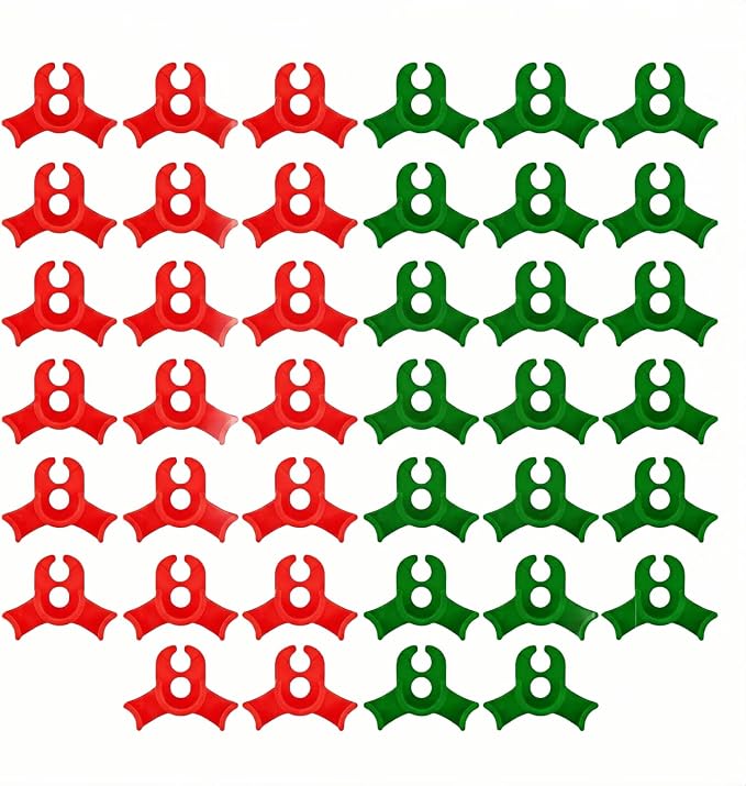 40 Pcs Low Stress Training Clips, Plant Training Clips, 90 Degrees Bud Trainer Clip Bud Bender for Plant Gardening (20 Red+20 Green)