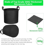 20-Pack 3 Gallon Grow Bags, Heavy Duty Aeration Fabric Pots with Handles,300G Thickened Nonwoven Pots for Plants/Vegetables/Flowers