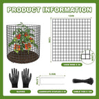 Plant Protector from Animals, 10 Set Plant Cages for Outdoor Plants 12'' x 12'' Metal Wire Protectors for Plants, Protection Cages with Stakes & Zip Ties, to Keep Rabbits Chicken Duck Out for Garden