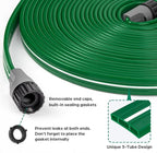 Jin&Bao Sprinkler Hose with Holes 25FT, Heavy Duty Garden Watering Hose, High-Efficiency Lawn Sprinkler System with Staples
