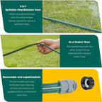 Sprinkler Soaker Hose 25ft for Garden Lawn, Watering Pipe with Holes, High-Efficiency Water-Saving Garden Irrigation System, Drip Hose Sprinkler