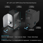 Grow Tent Complete Kit 300W LED Grow Light Full-Spectrum Indoor Hydroponics 32"X32"X63" Grow Tent 4" Ventilation Kit with Hangers,Hygrometer, Shear, Timer,Trellis Netting Full Setup