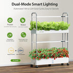 Ahopegarden Indoor Garden Hydroponics Growing System Kit: 60 Pods Indoor Herb Garden with LED Grow Light - Plant Germination Kit, 32L Large Capacity Hydroponic Tower for Vegetables Fruits Flowers