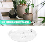 OUPSAUI 4 Pack Clear Plant Saucer 4 6 8 10 12 14 16 18 20 22 Inch Plant Trays for Pots, Plastic Extra Large Planter Saucers for Outdoors Indoors, Drip Catcher Water Tray for Plants (12 Inch)