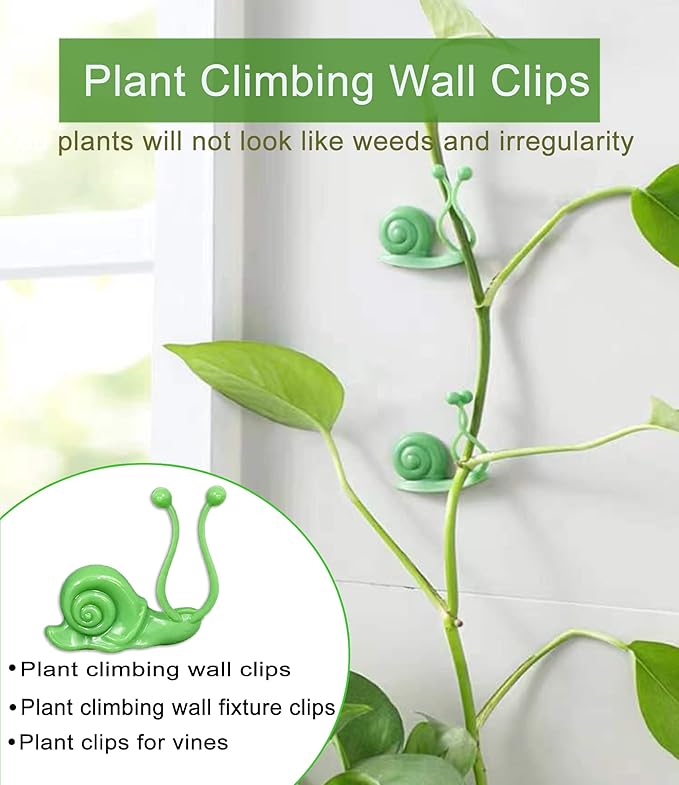 50PCS Plant Wall Clips: Vine Climbing Self-Adhesive Invisible Fixing Hook for Wall & Garden Decoration
