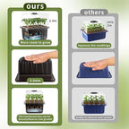 Seed Starter Trays Self-Watering - Kit with Humidity Dome, 5-Pack 60-Cell Plant Seedling Tray,Reusable Germination Trays for Indoor Gardening Seeds Growing Starting