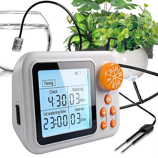 Drip Irrigation kit Indoor Plant Irrigation System Automatic Plant Waterer Plant Humidity Sensor Timer Water drip System kit to Growing Tent IKEA self Watering Automatic Mister kit Greenhouse(2 Sets)
