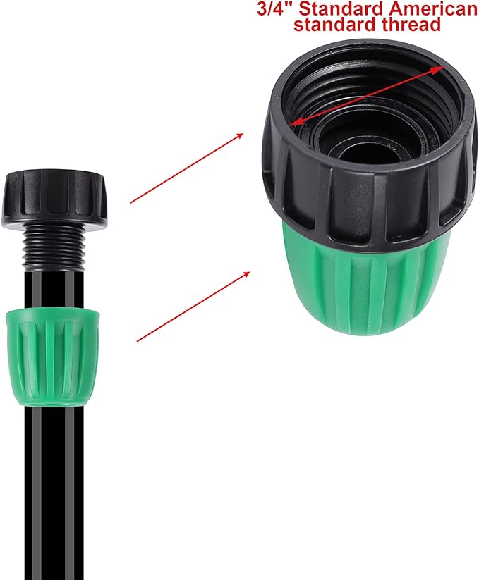 52 FT 1/2”PVC Garden Irrigation Tubing Hose（OD:16mm,ID:12mm),1/2 inch Drip Irrigation Tubing Main Line Hose Tube with Drip Irrigation Fitting Connector for Garden Watering Drip Irrigation System