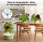BAOSHISHAN Hydroponics Growing Tower, 7-Layer 28pod Hydroponic Tower with Foldable LED Light, Space-Saving Indoor Vertical Hydroponics Growing System for Vegetable Herb Fruit