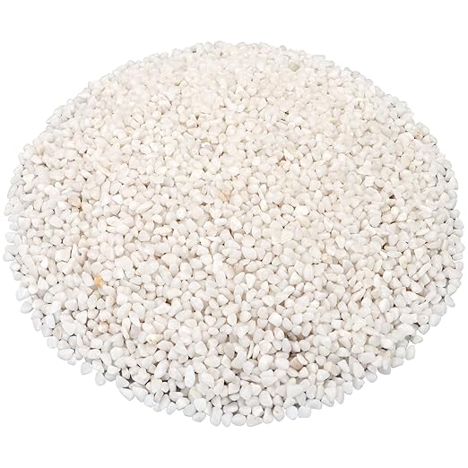 Landscaping Pebbles,River Rocks,Decorative Ornamental Pebbles,Garden Landscaping Stones,Gravel Filler for Home Decoration Flower Bed Fish Tank Plants Vases Succulents (1, White, 10 Pounds)