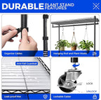 Barrina CX3 Plant Stand with Grow Light, 4-Tier, 3FT 5000K, 108W Full Spectrum Indoor DIY Plant Shelf with Lights, Flower Pot Display Rack, Greenhouse, Wheel, Mechanical Timer, 35.4"x13.8"x70.9"