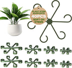 40PCS Forest Green Plant Stem Support, Invisible Stem Supports for Indoor Plants, Plastic Reusable Plant Support Clips, Indoor Plants Accessories