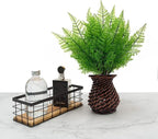 Artificial Fern Plants, PASYOU Fake Greenery Shrubs Plastic Bushes Grass Shrub Leaves Bush Home Indoor Outdoor Garden Verandah Wedding Party Décor Table Arrangement Decoration Planter Filler 4 Bunches