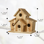 Bird House for Outside - Outdoor Birdhouse for Garden - Large Birdhouse Design for 4 Bird Families - Durable Hanging Birdhouses for Backyard, Patio, and Garden Decor