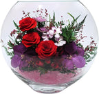 Fiora Flower | Long Lasting Real Roses in a Sealed Vase | Lasts up to 5 Years | Unique Present Gift (Enigma)