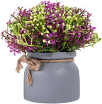 Alasum Artificial Orchid Bonsai Small Faux Potted Plant Ornament, Vivid Simulation Floral Desktop Decoration for Home Living Room Table, Lotus Color