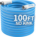 Fevone Kink-Free Water Garden Hose 100ft, Flexible Water Hose, Drinking Water Safe Hose, 5/8 Inner Diameter Hose, 3/4 Aluminum Fittings