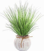 Artificial Plants, Fake Grass Shrubs Faux Wheat Grass Greenery Wheatgrass Stems Ornamental Weed Plant Decor for Indoor Outdoor Farmhouse Wedding Party Home Vase Flowers Bundles DIY Decoration - 8 Pack