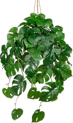 Large Fake Hanging Plants in Pot for Indoor & Outdoor, Long Artificial Hanging Monstera Plants, 27.6" Fake Potted Vines Ivy Greenery Plant for Room Wall Shelf Decor Living Room Bathroom Patio Porch