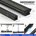 Barrina LH750 Pegboard Indoor Greenhouse with Grow Light, Plant Cabinet with 4PCS 5000K Full Spectrum Grow Lamps, 3 Adjustable Pegboards, 2 Racks, Wheel, for Foliage Plant, Seedling, 29.5x13.8x67.9IN