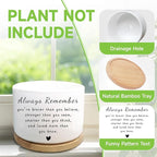 Inspirational Gifts for Women, Cute Succulent Plant Pot, Cactus Flower Planter for Plant Lover, Gardening Motivational Encouragement Cheer Up Gift for Women Men Friend (Plants Not Included)
