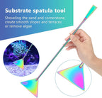 Catcan 4 in 1 Quarium Aquascape Tools Kits, Anti-Rust Stainless Steel Aquatic Plant Aquascaping Tweezers, Scissors, Spatula for Aquarium Tank Cleaning Fish Tank Aquascape Tools Sets