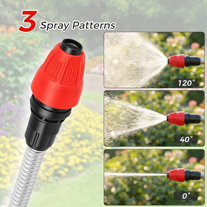 Hose Nozzle, High Pressure Hose Nozzle, Dual Spray Modes Jet & Fan, Power Washer Compatible High Pressure Cleaning,Multi-Use Sprayer For Garden，Home