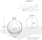 WGV Hanging Terrarium Globe, Width 2.25", Height 2.75", DIY Air Succulent Planter, Clear Glass Vase Orb with Flat Bottom, Candle Holder for Windowsill Outdoor Garden Decor, 6 Pieces Bulk