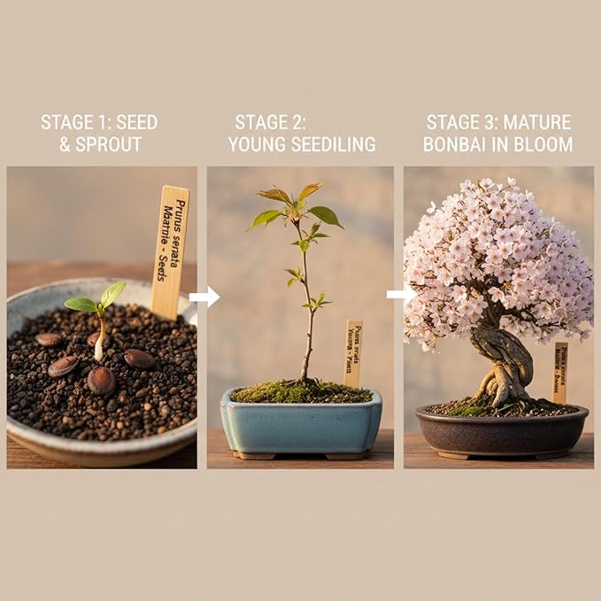 Japanese Cherry Blossom Seeds, Bonsai Seeds, Pack of 30 Bonsai Tree Seeds