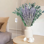 70PCS Preserved Eucalyptus Stems & Dried Lavender Bundles for Shower, 17'' Natural Real Live Eucalyptu Leaves Greenery Hanging Lavender Flowers Shower Plant, Fragrance, Vase Decor