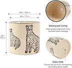 STHIE 5 Inch Ceramic Planters for Indoor Plants, Funny Small Plant Pots with Drainage, Unique Decorative Cute Flower Pot Panthers Round Flowerpots