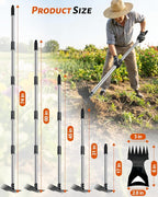 Weed Puller Tool with 70" Long Handle, Heavy Duty 2-in-1 Weeder & Garden Hoe, Uprooting Tool for Lawn, Yard, Patio & Garden, Hand Weed Rake for Efficient Gardening (70 inch)