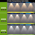 LIANGLOME 2 Pack Solar Fence Lights - 2PK Solar Outdoor Light Warm White/Daylight White/Cold White 3 Mode Deck Lights for Outside, Deck Fences, Stair Railings, Pools and Walls