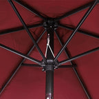 Blissun 9' Outdoor Patio Umbrella, Outdoor Table Umbrella, Yard Umbrella, Market Umbrella with 8 Sturdy Ribs, Push Button Tilt and Crank