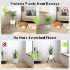 Adjustable Plant Stand Indoor - Modern Anti-Rust Metal Plant Stand, Heavy Duty Plant Stands Outdoor Corner, Fits 8.2 to 11 Inches Pots, Stable Plant Pot Flower Holder for Multiple Plant, Black - 1 Pack