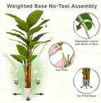 8ft Artificial Banana Tree Extra Tall Fake Plants Indoor for Living Room Large Faux Tree High End Realistic Floor Plant Big Silk Tree for Home Office Pet Friendly Large Indoor Plant Tropical Decor