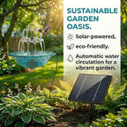 2026 Solar Cascade Hanging Bird Bath Fountain, Solar Powered Waterfall Birdbath with 3-Tier Bowl, Outdoor Hanging Water Fountain for Garden Patio Backyard Decoration, Blue (Multi-Spray Modes)