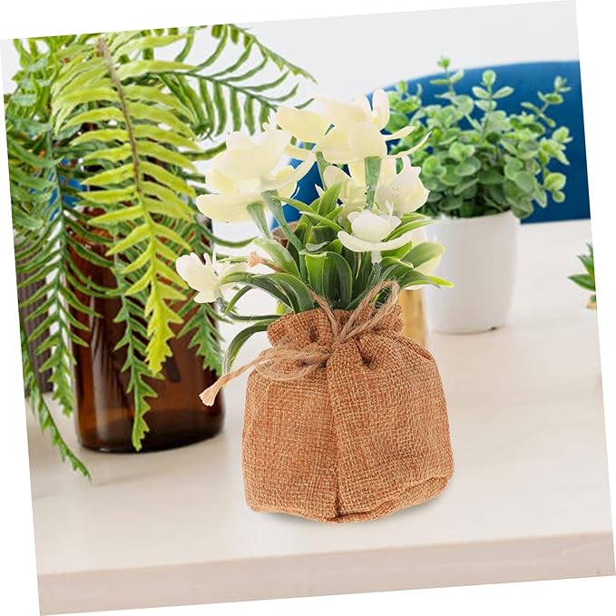 Ipetboom Realistic Phalaenopsis Orchid Bonsai Potted Faux Flowers for Home and Office Decoration Lifelike Artificial Phalaenopsis Pot for Table Bedroom Living Room DIY Floral Arrangement